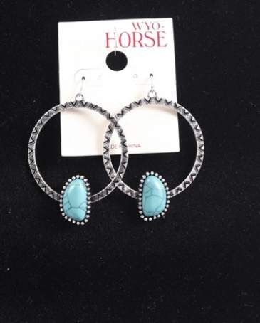WYO-Horse Jewelry® Ladies' Asym Hopi Hoop Earrings
