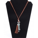 WYO-Horse Jewelry® Ladies' Turq Arrow And Tassle Necklace