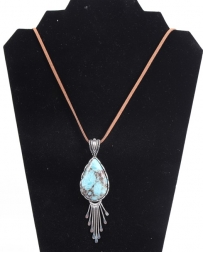 WYO-Horse Jewelry® Ladies' Suede And Turquoise Pendant
