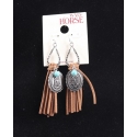 WYO-Horse Jewelry® Ladies' Horseshoe Concho Tassle Earrings