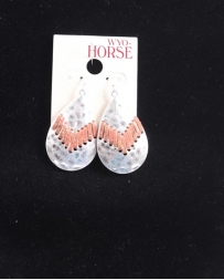 WYO-Horse Jewelry® Ladies' Cork Laced Silver Drop Earrings