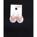 WYO-Horse Jewelry® Ladies' Cork Laced Silver Drop Earrings