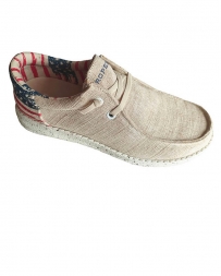 Roper® Kids' Canvas Beige W/Flag Shoe