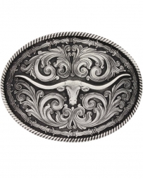 Montana Silversmiths® Rope & Barbed Longhorn Buckle