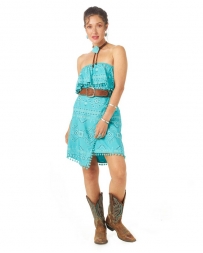 Wrangler® Ladies' Teal Strapless Dress