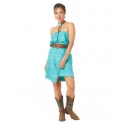 Wrangler® Ladies' Teal Strapless Dress