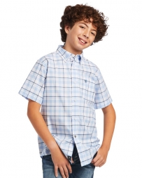 Ariat® Boys' SS Plaid Shirt