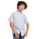 Ariat® Boys' SS Plaid Shirt