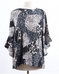 Ladies' Floral Bell Sleeve Top