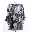 Ladies' Floral Bell Sleeve Top