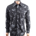 Rock & Roll Cowboy® Men's LS Floral Stripe Snap Shirt