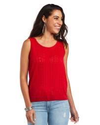 Ariat® Ladies' Red Smith Eyelet Tank