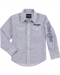 Wrangler® Boys' LS Logo Snap Shirt