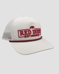 Red Dirt Hat Co.® Red Rope Buffalo White Cap