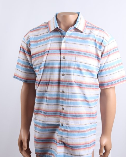 Rough Stock by Panhandle Slim Men s SS Horizontal Stripe Shirt Fort Brands