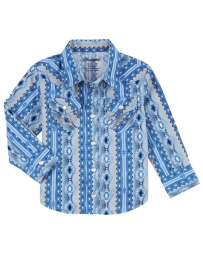 Wrangler® Boys' Inf/Tod LS Snap Print Shirt