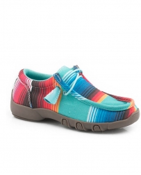 Roper® Kids' Canvas Serape Moc