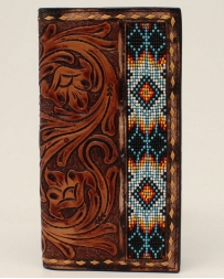 3D Belt Company® Men's Beaded Inlay Rodeo Wallet