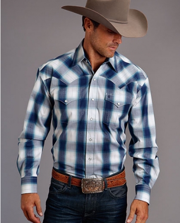 Stetson® Men's Plaid Western Shirt