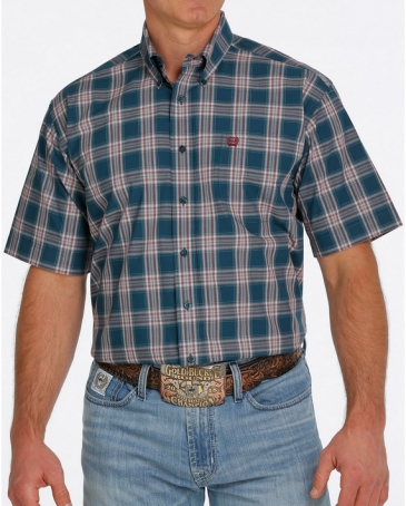 Cinch® Men's Classic Fit Plaid SS Shirt