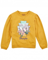 Wrangler® Girls' Yellow Graphic Swaetshirt