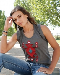 Cruel® Ladies' Embroidered Aztec Tank