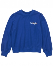 Wrangler Retro® Ladies' Puff Sleeve Logo Pullover