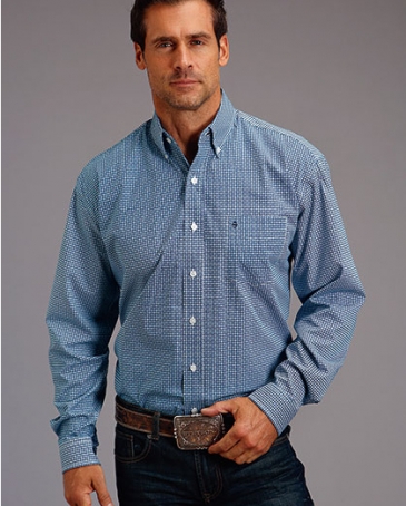 Stetson® Men's Western Print LS Shirt