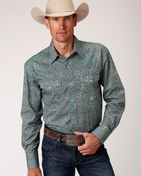 Roper® Men's LS Print Snap Shirt
