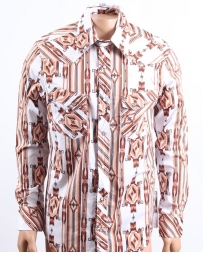 Rock & Roll Cowboy® Men's LS Aztec Print Snap Shirt