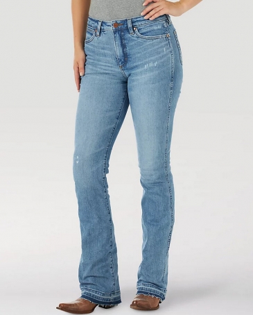 Wrangler Retro® Ladies' Hi Rise Slim Boot Green Jean