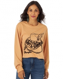 Wrangler® Ladies' LS Relaxed Fit Logo Tee