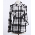 Ladies' Brushed Plaid Shirt Black