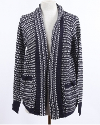 Ladies' Navy Sweater Cardigan