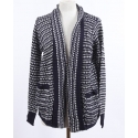 Ladies' Navy Sweater Cardigan