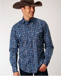 Roper® Men's LS Snap All Over Print