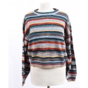 Rock and Roll Cowgirl® Ladies' Striped Multi Color Cropped Sweater