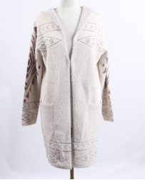 Ladies' Venario Beige Horse Cardigan