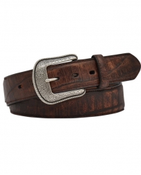 3D Belt Company® Men's Cognac Croco Belt With Overlay
