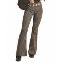 Rock and Roll Cowgirl® Ladies' Hi Rise Printed Flare