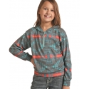 Rock and Roll Cowgirl® Girls' Aztec Print 1/4 Zip