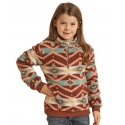 Rock and Roll Cowgirl® Girls' Aztec Sherpa Pullover