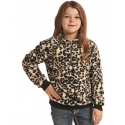 Rock and Roll Cowgirl® Girls' 1/4 Zip Cheetah Pullover