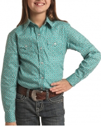 Rock and Roll Cowgirl® Girls' Geo Diamond LS Snap Shirt