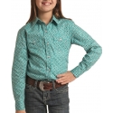 Rock and Roll Cowgirl® Girls' Geo Diamond LS Snap Shirt