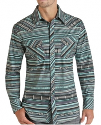 Rock & Roll Cowboy® Men's LS Aztec Stripe Shirt