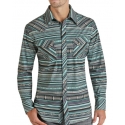 Rock & Roll Cowboy® Men's LS Aztec Stripe Shirt