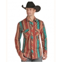 Rock & Roll Cowboy® Men's LS Aztec Stripe Shirt