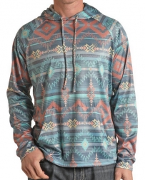 Rock & Roll Cowboy® Men's Aztec Print Hoodie