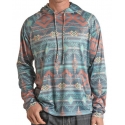 Rock & Roll Cowboy® Men's Aztec Print Hoodie